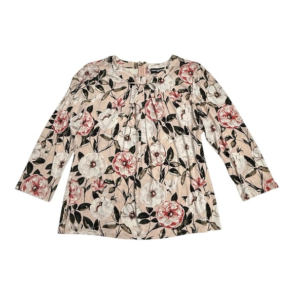 NWT Karl Lagerfeld Floral Print Knit Top Size L - Picture 1 of 4